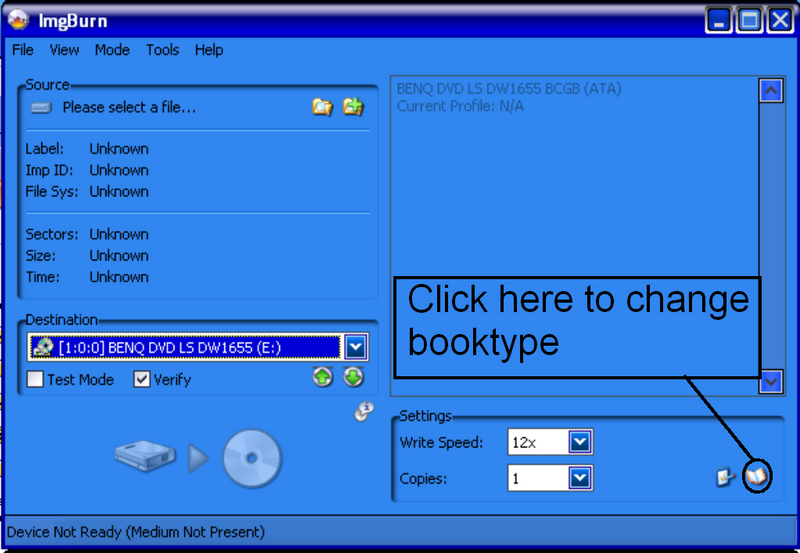 Setting Booktype With Imgburn Digital Video Forums