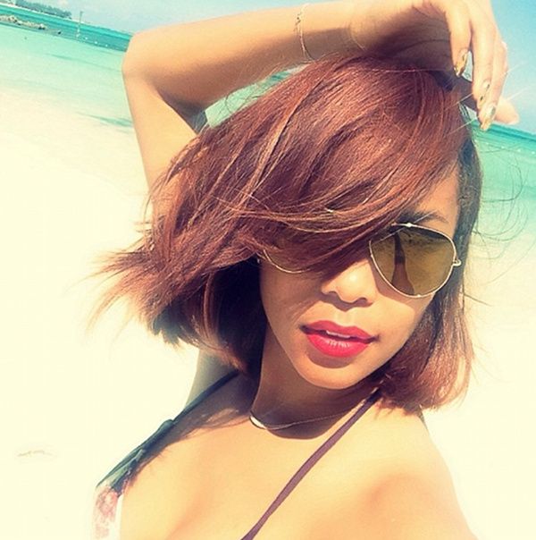 BINKI HAIR DIVA : LETOYA LUCKETT ROCKED A NEW AURBAN HAIR COLOR & HER BINKIN BODY ON THE BEACH + VH1 SINGLE LADIES IS CANCEL