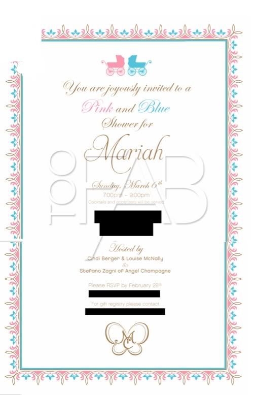 mariah carey baby shower invitation. Mariah Carey and Nick Cannon