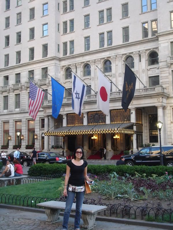 Casidi in front of the plaza hotel