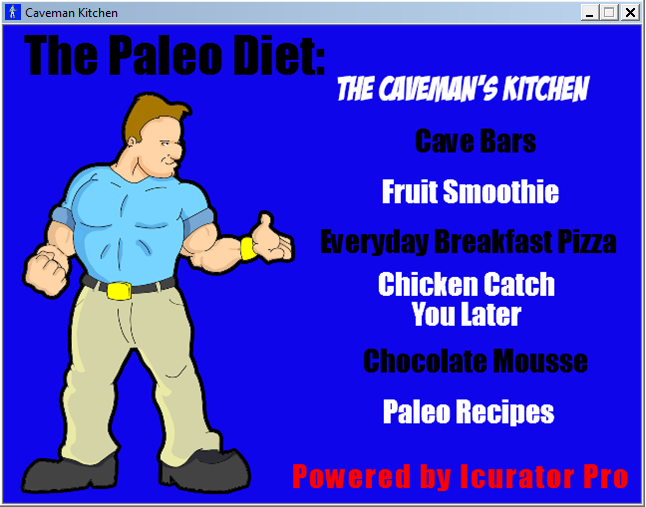 paleo diet caveman kitchen screen shot