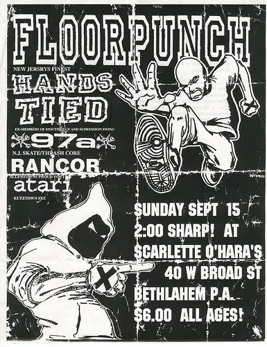 Atari/Floorpunch/97A/Hands Tied/Rancor show flyer