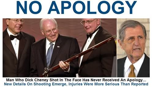 dick cheney hunting. Dick Cheney shot a hunting