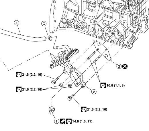 Nissan murano oil filter adapter #2