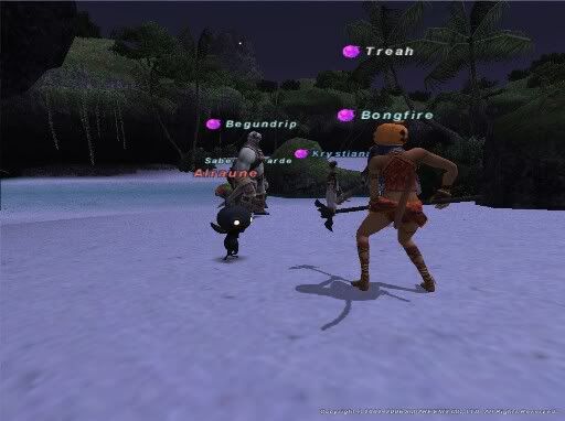 Swimsuit + Pumpkin Head + Treat Staff II = OWNAGE!  Well, maybe not...