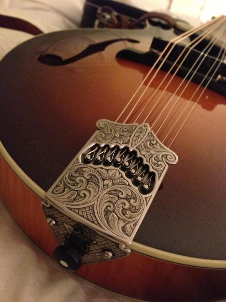 Collings MF5 Sunburst; Weldon Lister Engraved Tailpiece