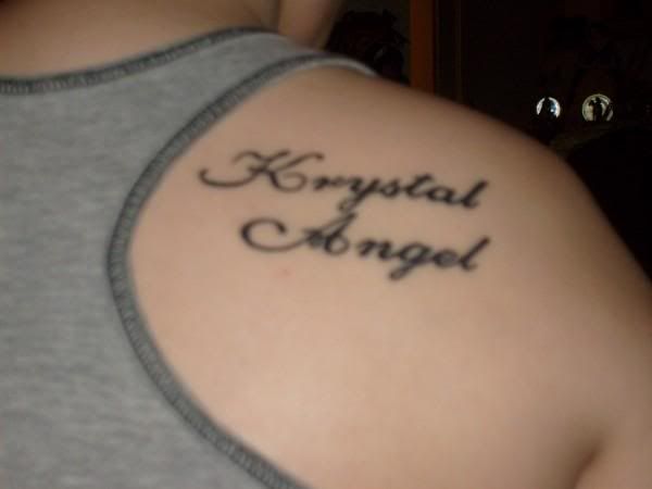 EDIT heres the pic of my tattoo of my daughters name
