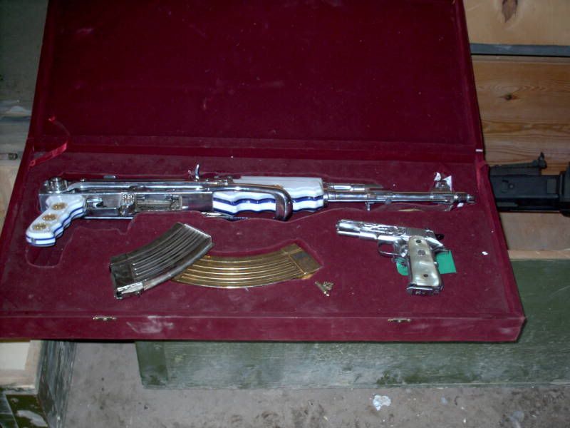 AK with PEARL furniture.. A must see.. AK Rifles