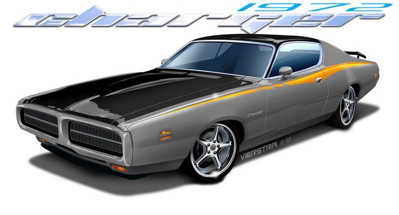 Here's an illustration of a'72 Charger Had a mental block when it came 