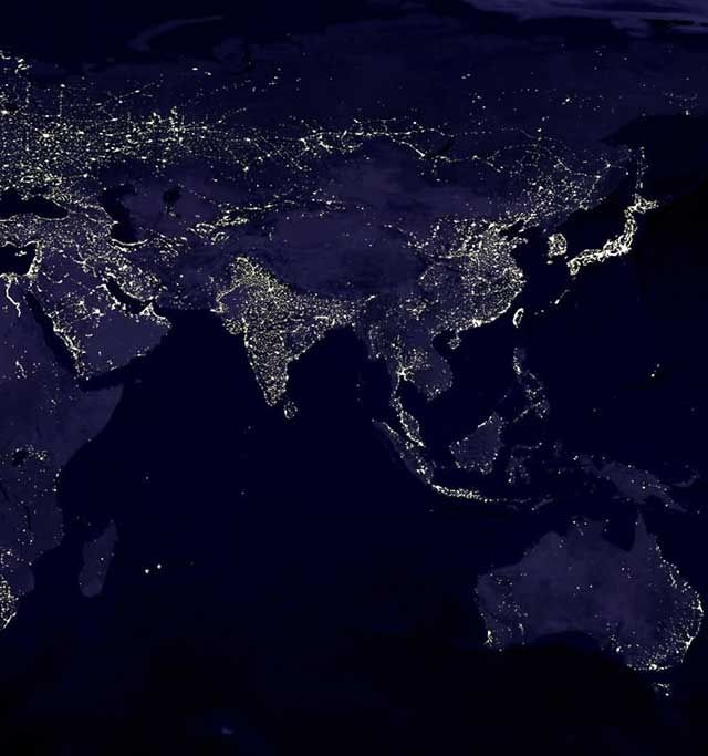 north korea at night satellite. of the night lights there