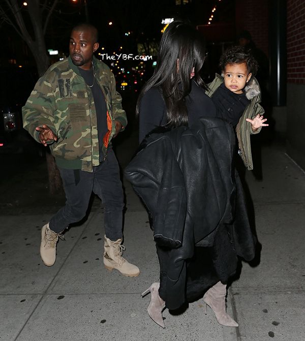 Kanye, North & Kim West Enjoy A Family Dinner In NYC + Kanye & Kim Get ...