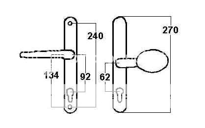 IT IS APPROX 270mm LONG AND 29mm WIDE. THE DISTANCE BETWEEN THE 