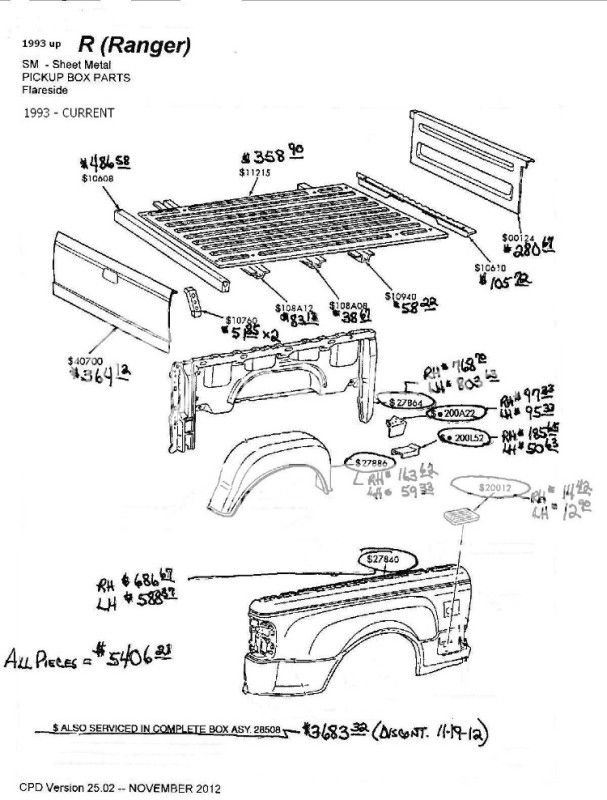 Bed dimensions ford ranger flareside #7