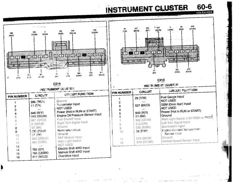 1995 Ford ranger instrument cluster #9