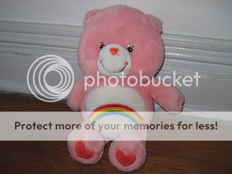 You are bidding on a vintage Care Bear Cheer Bear A bit scruffy 