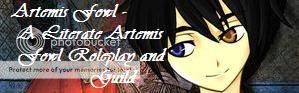 An Artemis Fowl Guild banner
