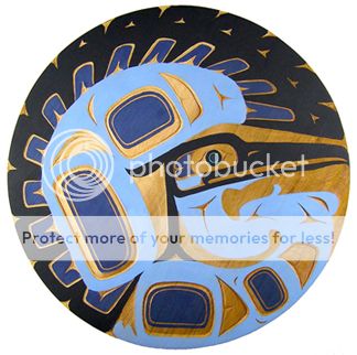 Northwest Coast Native Indian First Nations Tlingit Blue Heron Plaque