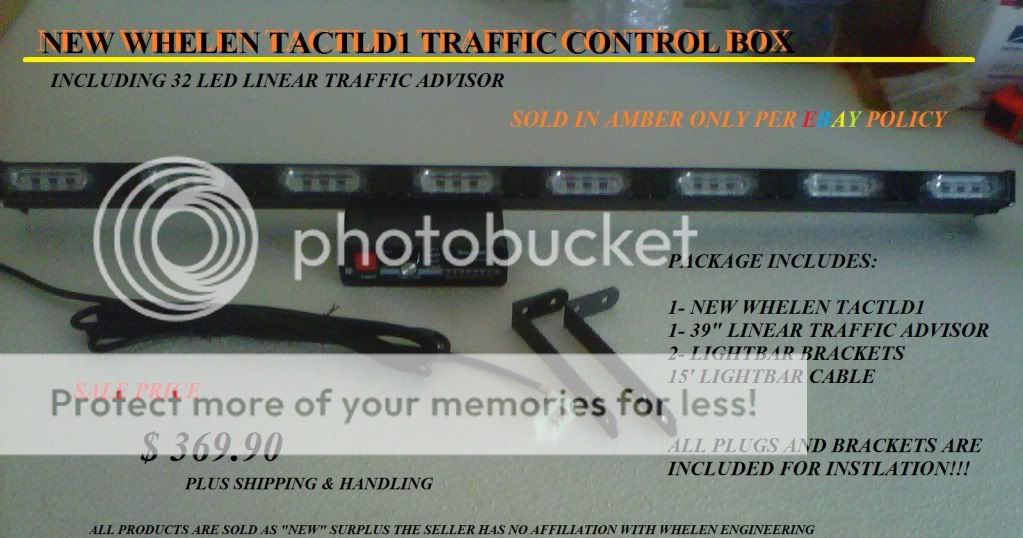 NEW WHELEN TACTLD1 & SUPER 32 LINEAR LED TRAFFIC ADVISOR LIGHTBAR 